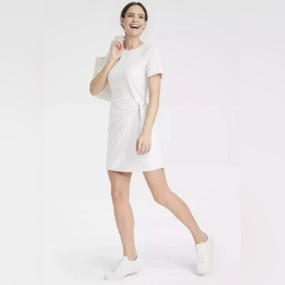 Plus size A new day White Mini Dress with Knot Detail size 1X. New with tags.